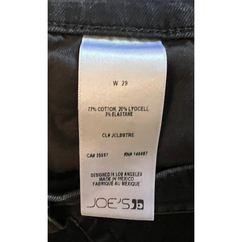 Joe's Jeans Black Skinny Jeans Women's 29 Mid Rise Stretch Dark Wash - Picture 4 of 9